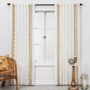 OPALHOUSE Embroidered Curtains 2-Panel Set Gold
Geometric Drapes